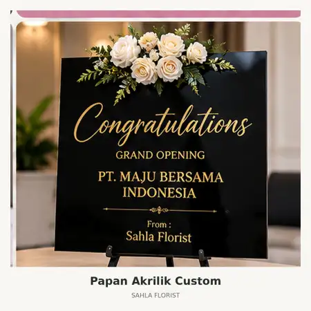 Papan Bunga Akrilik Daya Makassar